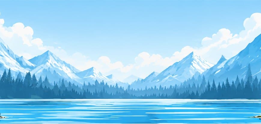 Mountain lake scene